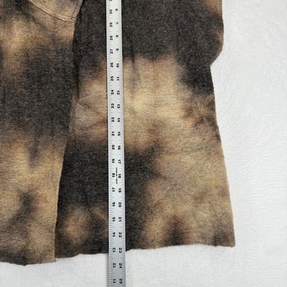 Bryn Walker Vest Taupe Brown Tie Dye Funnel Neck Sleeveless Made in USA M/L - Picture 5 of 11
